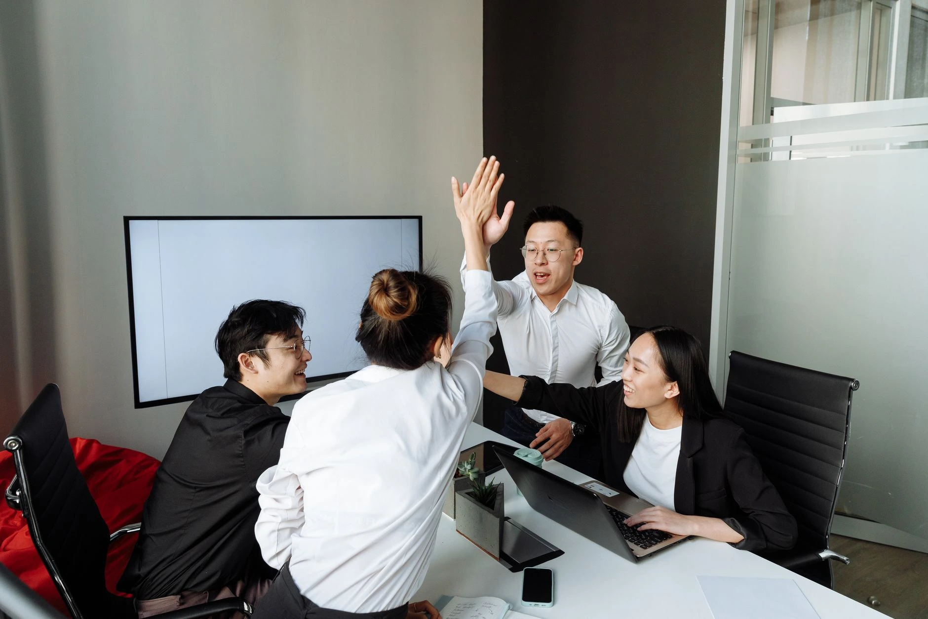 teamwork in cleaning company
